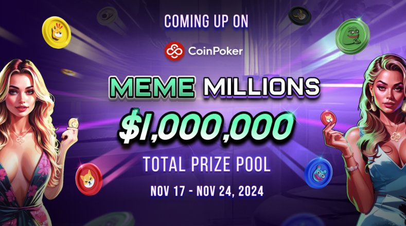 Torneos Meme Millions de 1 millón de dólares de CoinPoker