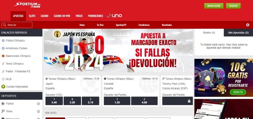 web sportium poker